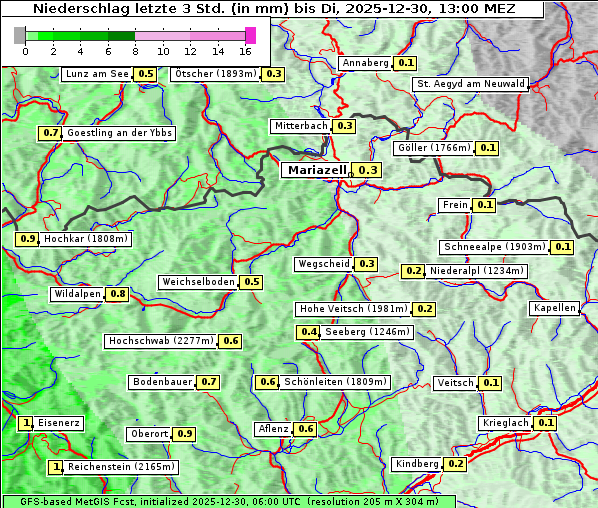 Niederschlag, 30. 12. 2025