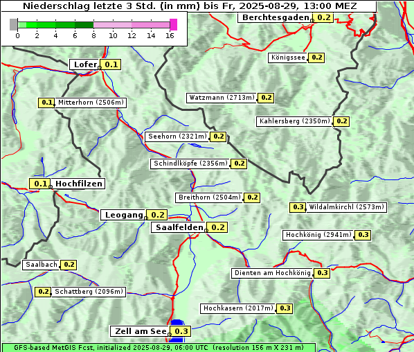 Niederschlag, 29. 8. 2025