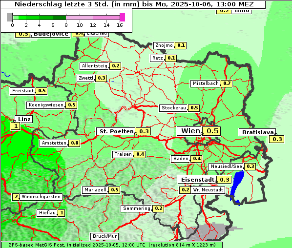 Niederschlag, 6. 10. 2025