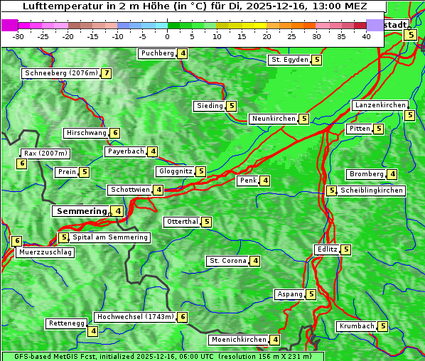 Temperatur, 16. 12. 2025