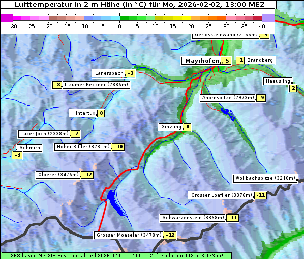 Temperatur, 2. 2. 2026