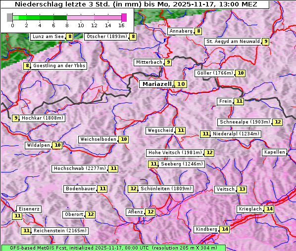 Niederschlag, 17. 11. 2025