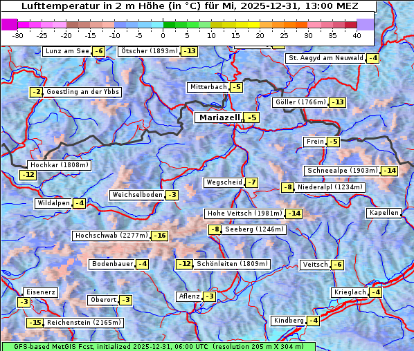 Temperatur, 31. 12. 2025