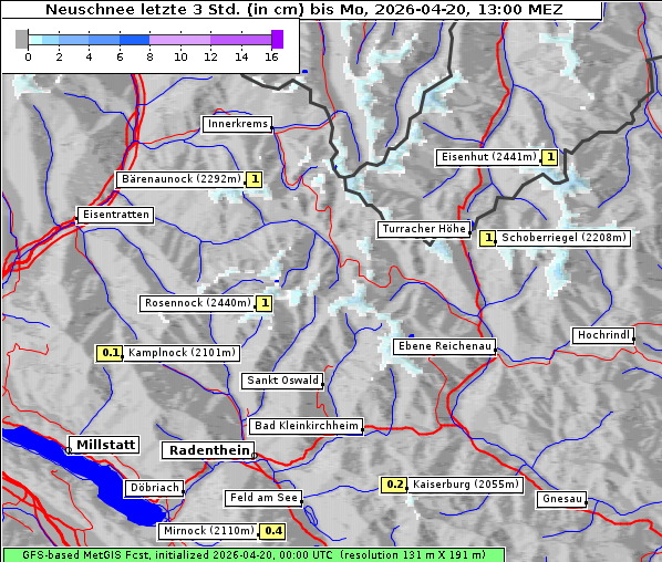 Neuschnee, 20. 4. 2026