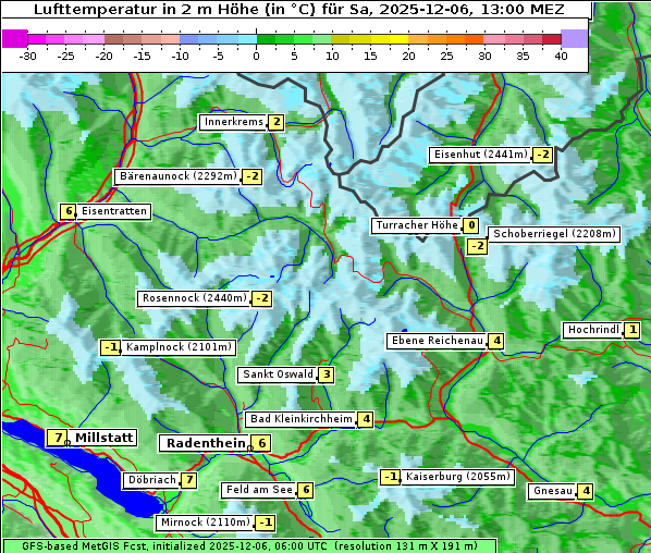 Temperatur, 6. 12. 2025