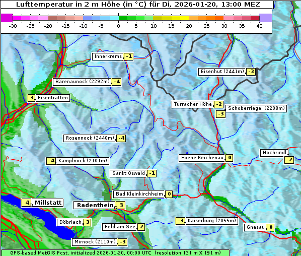 Temperatur, 20. 1. 2026