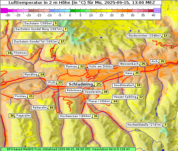Temperatur, 15. 9. 2025