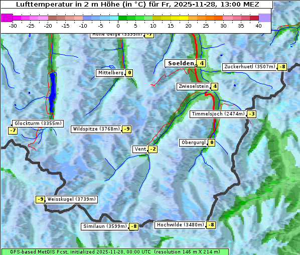 Temperatur, 28. 11. 2025