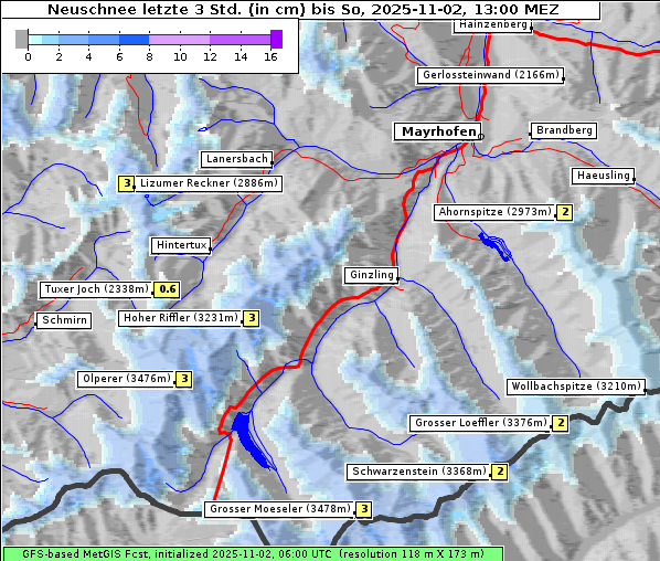 Neuschnee, 2. 11. 2025