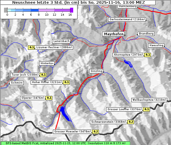 Neuschnee, 16. 11. 2025
