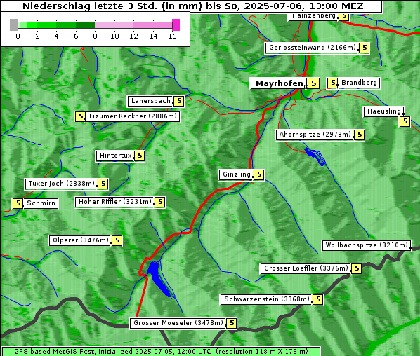Niederschlag, 6. 7. 2025