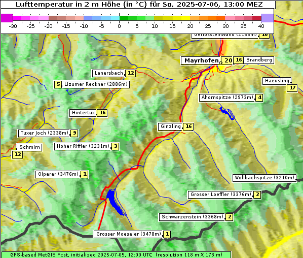 Temperatur, 6. 7. 2025