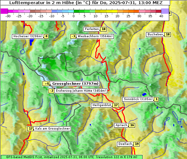 Temperatur, 31. 7. 2025