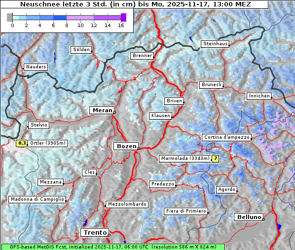 Neuschnee, 17. 11. 2025