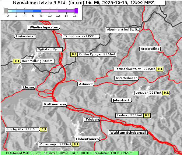 Neuschnee, 15. 10. 2025