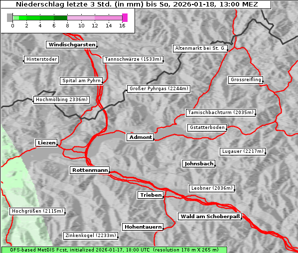 Niederschlag, 18. 1. 2026