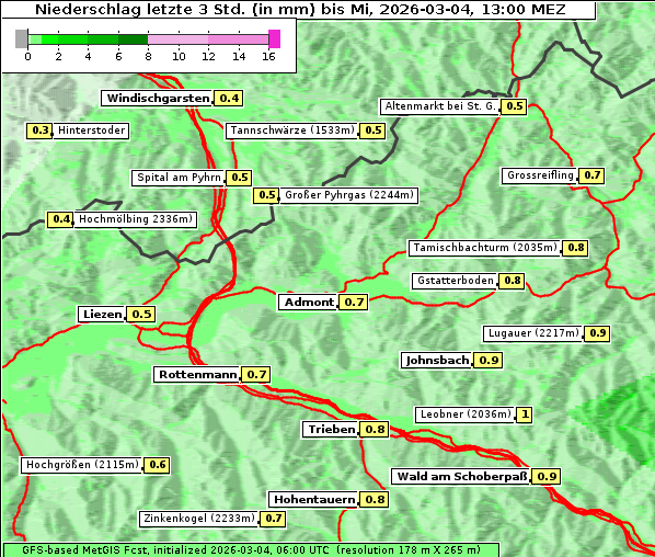 Niederschlag, 4. 3. 2026