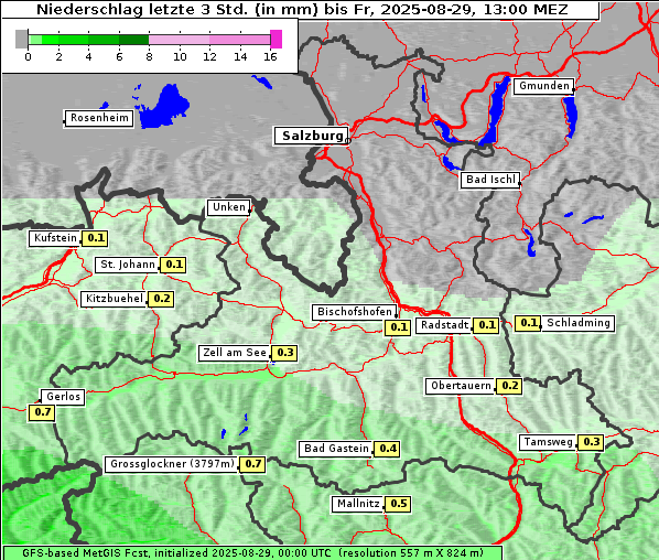 Niederschlag, 29. 8. 2025