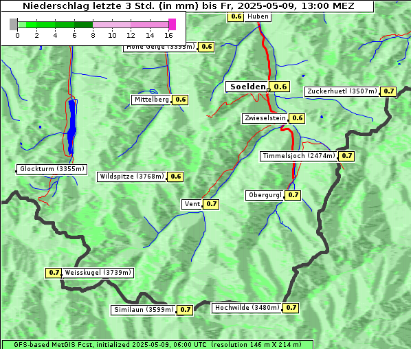 Niederschlag, 9. 5. 2025