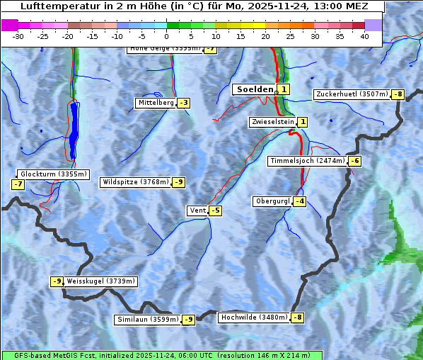 Temperatur, 24. 11. 2025