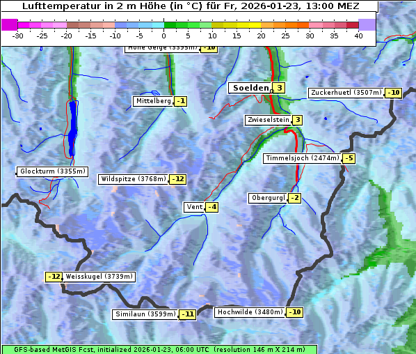 Temperatur, 23. 1. 2026