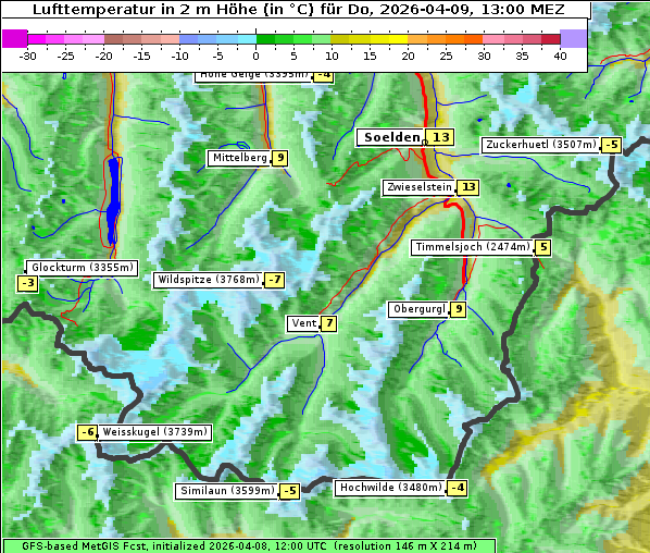 Temperatur, 9. 4. 2026