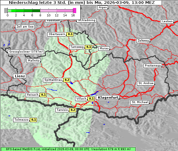 Niederschlag, 9. 3. 2026
