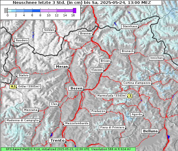 Neuschnee, 24. 5. 2025