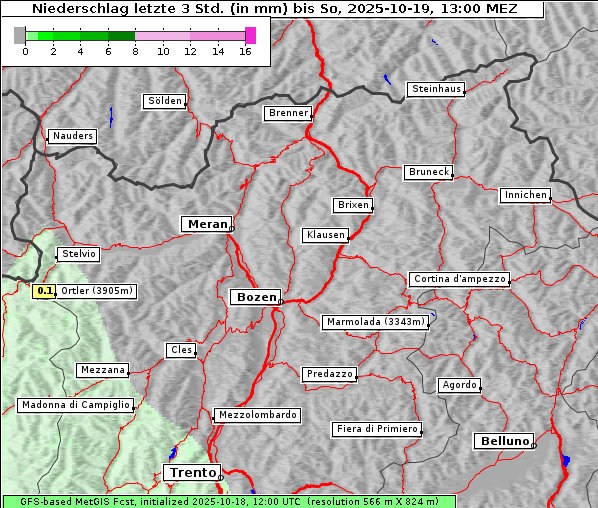 Niederschlag, 19. 10. 2025