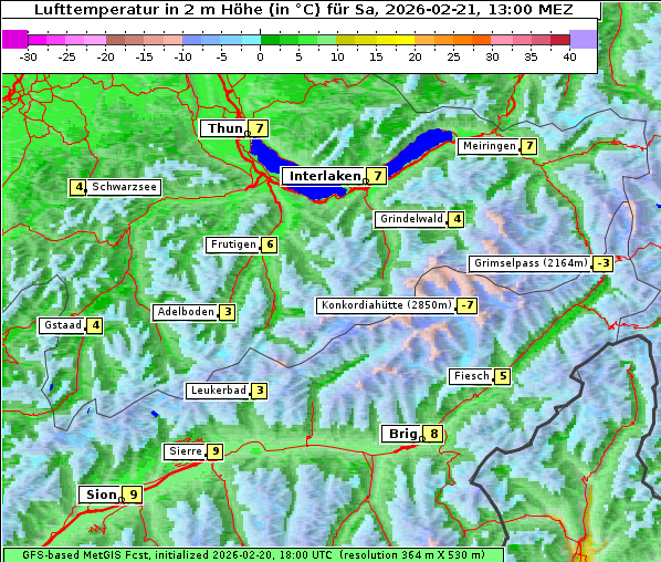 Temperatur, 21. 2. 2026