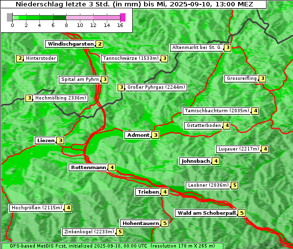 Niederschlag, 10. 9. 2025