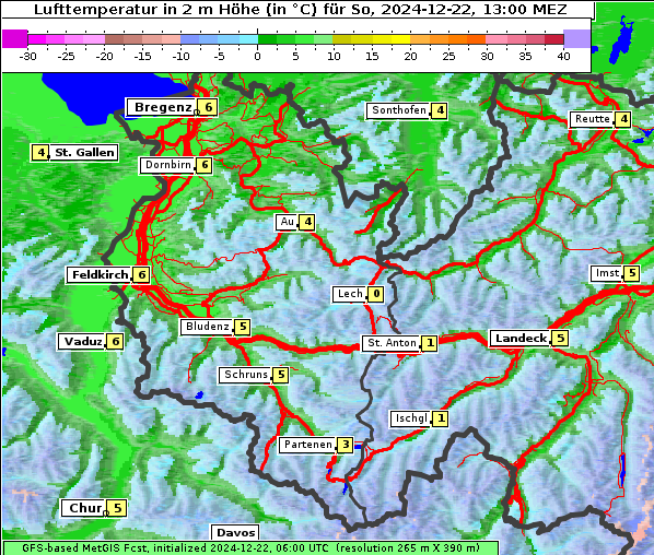 Temperatur, 22. 12. 2024