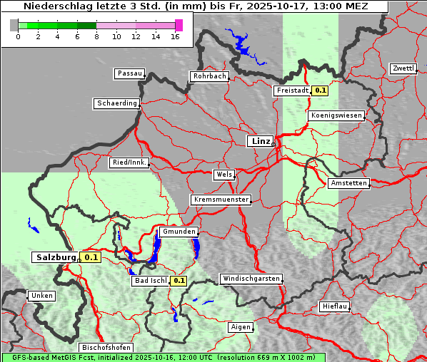 Niederschlag, 17. 10. 2025
