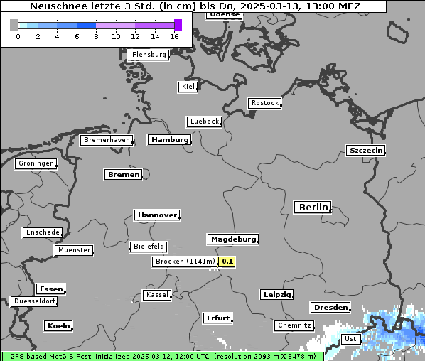 Neuschnee, 13. 3. 2025