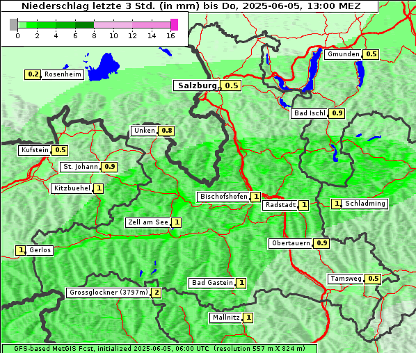 Niederschlag, 5. 6. 2025