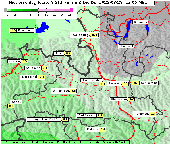 Niederschlag, 28. 8. 2025