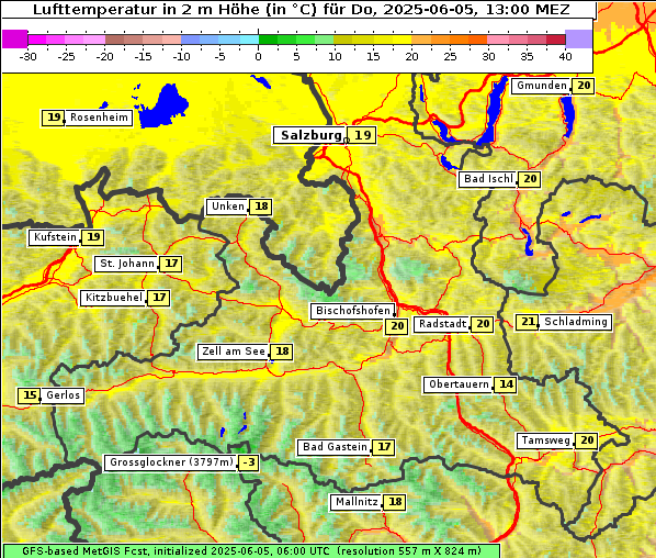 Temperatur, 5. 6. 2025