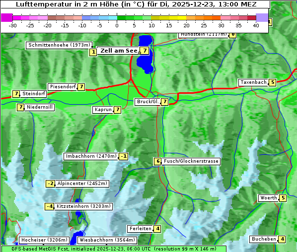 Temperatur, 23. 12. 2025
