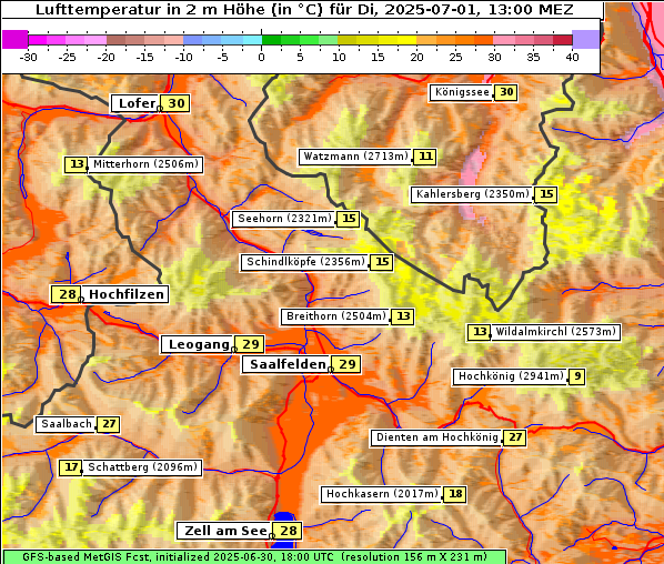 Temperatur, 1. 7. 2025
