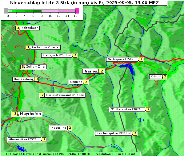 Niederschlag, 5. 9. 2025