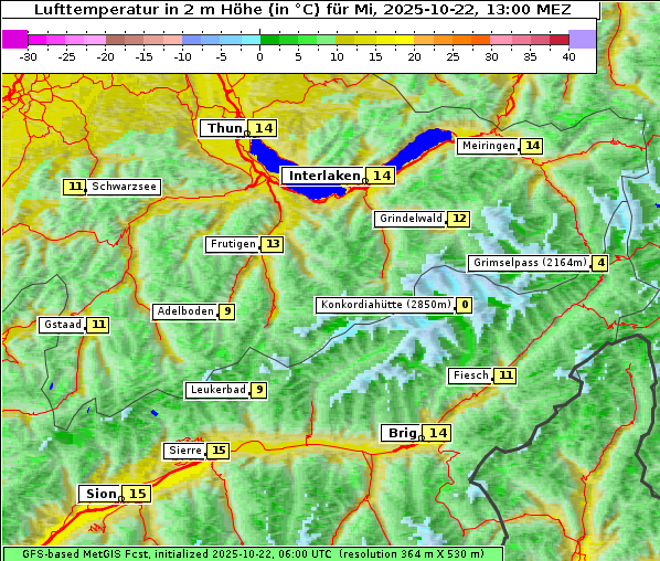 Temperatur, 22. 10. 2025