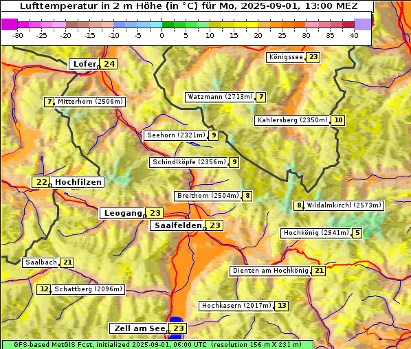 Temperatur, 1. 9. 2025