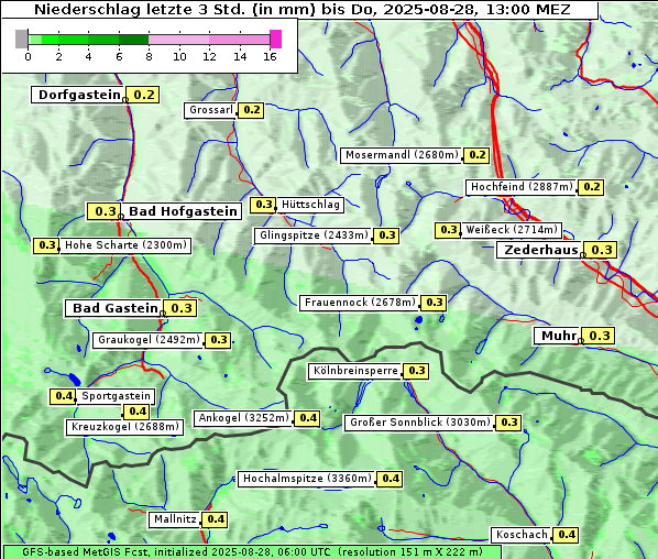 Niederschlag, 28. 8. 2025