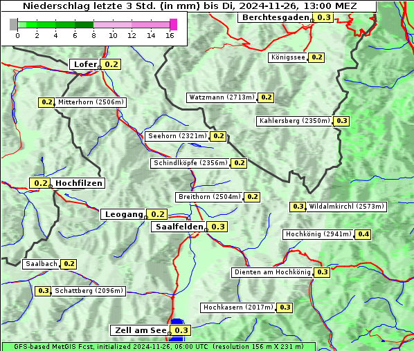 Niederschlag, 26. 11. 2024