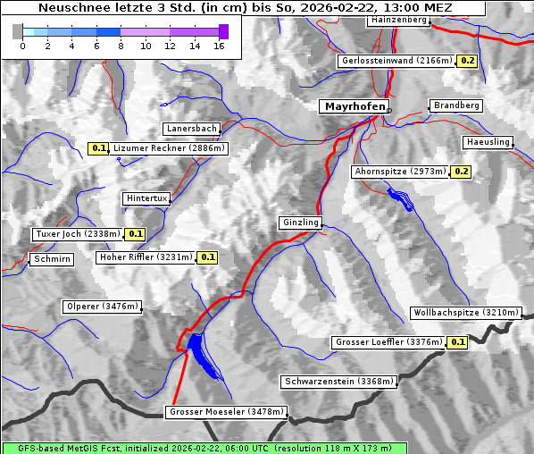 Neuschnee, 22. 2. 2026