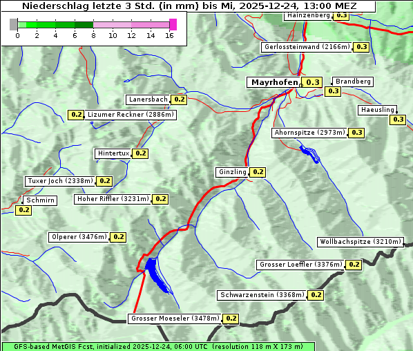 Niederschlag, 24. 12. 2025