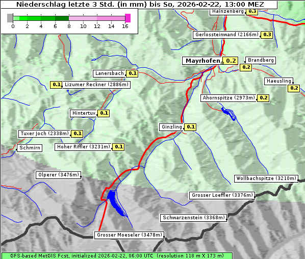 Niederschlag, 22. 2. 2026