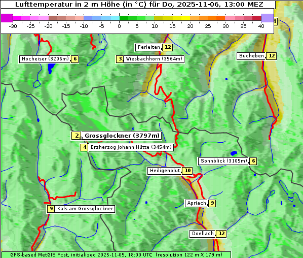 Temperatur, 6. 11. 2025
