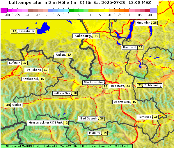 Temperatur, 26. 7. 2025