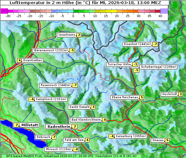 Temperatur, 18. 3. 2026